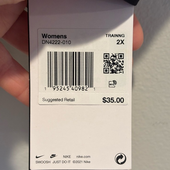 NWT Nike Black Racerback Sports Bra 2X - Picture 3 of 5